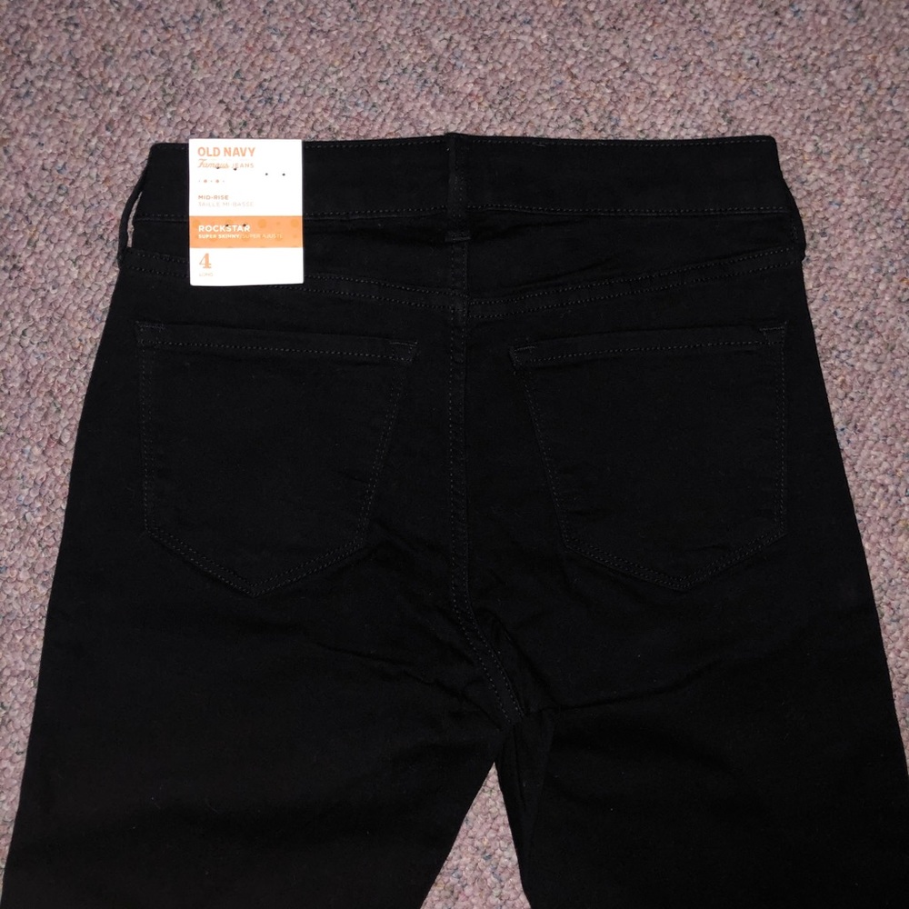 Black Skinny Jeans Women’s 4 Long - Picture 3 of 7